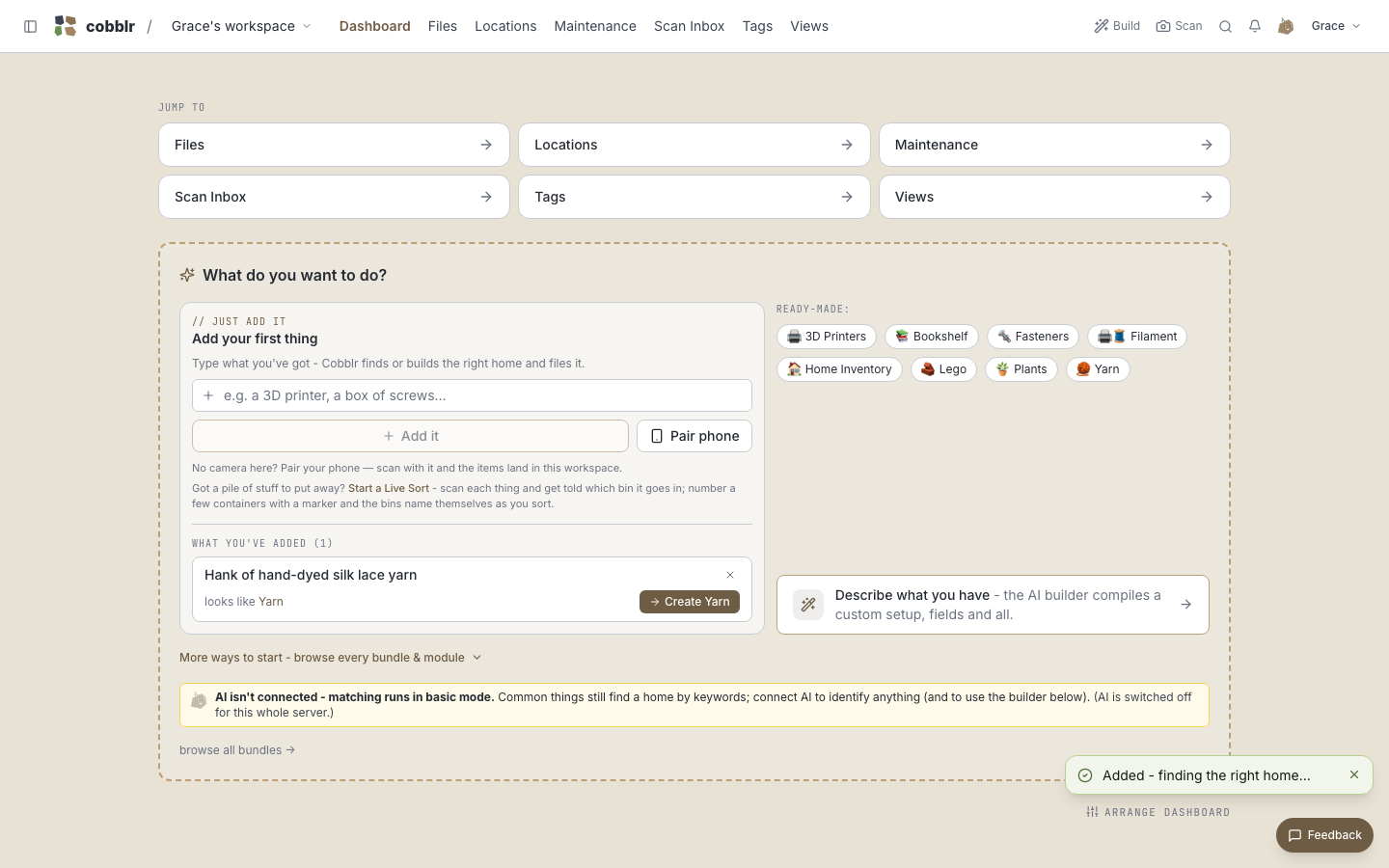 A capture identified and waiting for review